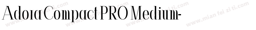 Adora Compact PRO Medium字体转换